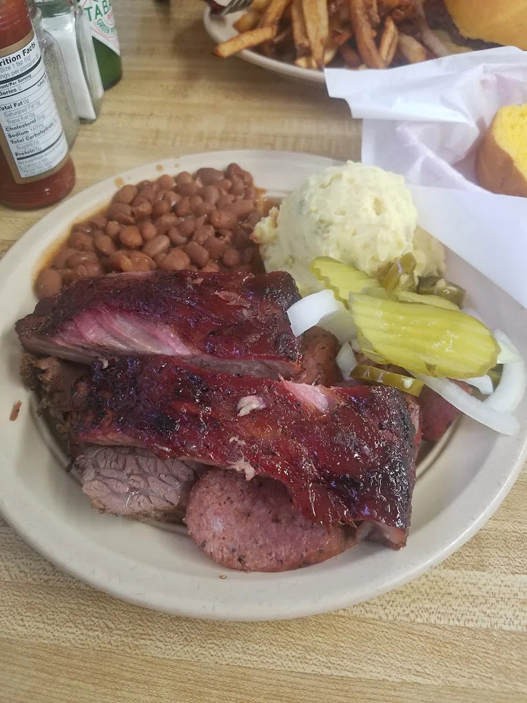 Sides and fixings platter at No Name Bar-B-Q